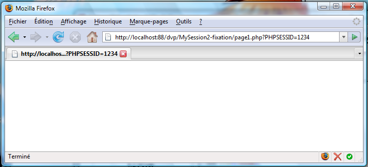 Session Fixation - page1.php
